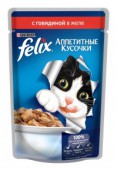 Корм для взр-х кошек FELIX c говядиной в желе