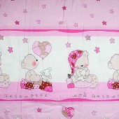 Одеяло розовое, Мишки